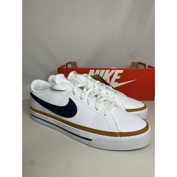 Nike Court Legacy Low Casual Tennis Shoes Men 10/Wmns 11.5 White Black New - Picture 1 of 6